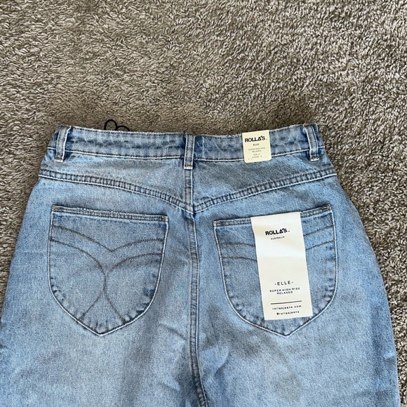 NWT Rolla's Women's High Rise Distressed Elle Vanessa Worn Straight Jeans - Picture 7 of 9